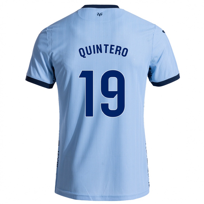 Men Football Luis Quintero #19 Sky Blue Away Jersey 2024/25 T-Shirt Nz