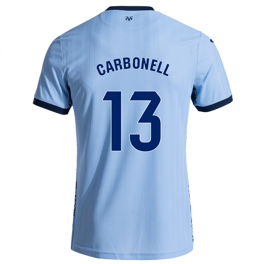 Men Football Carmen Carbonell #13 Sky Blue Away Jersey 2024/25 T-Shirt Nz