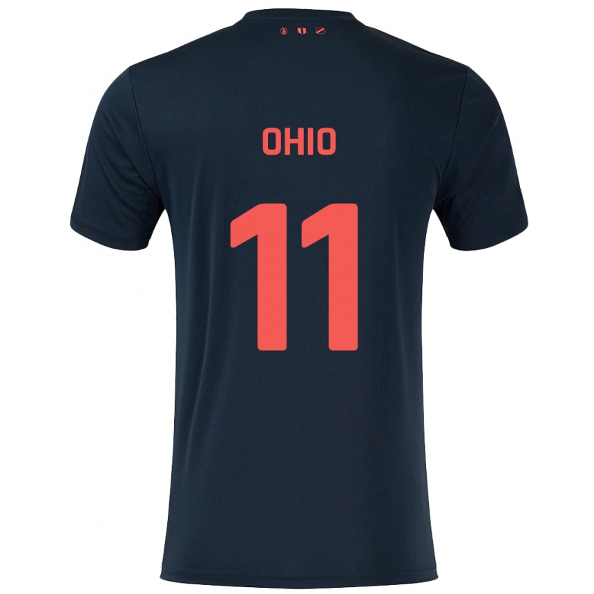 Men Football Noah Ohio #11 Black Red Away Jersey 2024/25 T-Shirt Nz