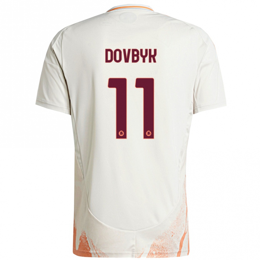 Men Football Artem Dovbyk #11 Cream White Orange Away Jersey 2024/25 T-Shirt Nz