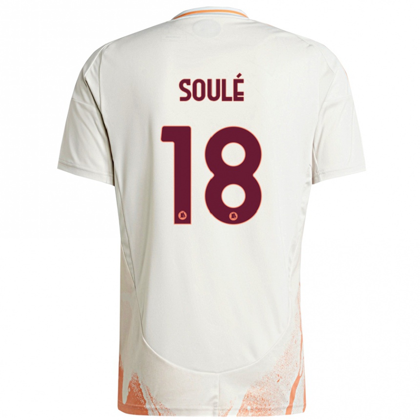 Men Football Matías Soulé #18 Cream White Orange Away Jersey 2024/25 T-Shirt Nz