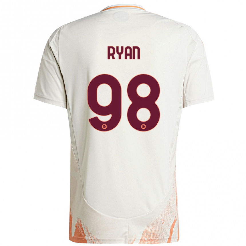 Men Football Mathew Ryan #98 Cream White Orange Away Jersey 2024/25 T-Shirt Nz