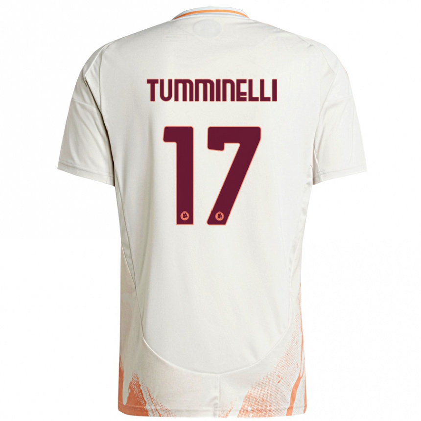 Men Football Gianmarco Tumminelli #17 Cream White Orange Away Jersey 2024/25 T-Shirt Nz