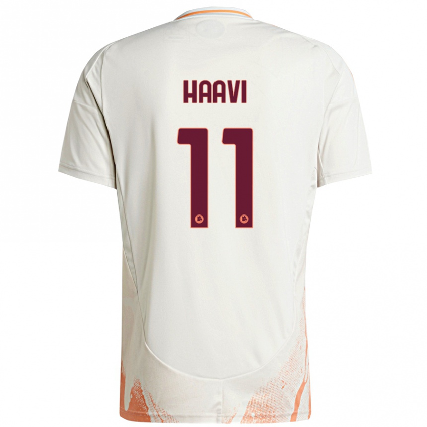 Men Football Emilie Haavi #11 Cream White Orange Away Jersey 2024/25 T-Shirt Nz