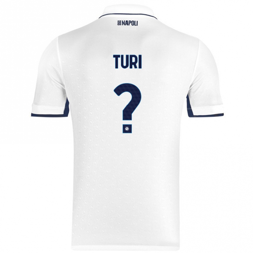 Men Football Claudio Turi #0 White Royal Blue Away Jersey 2024/25 T-Shirt Nz