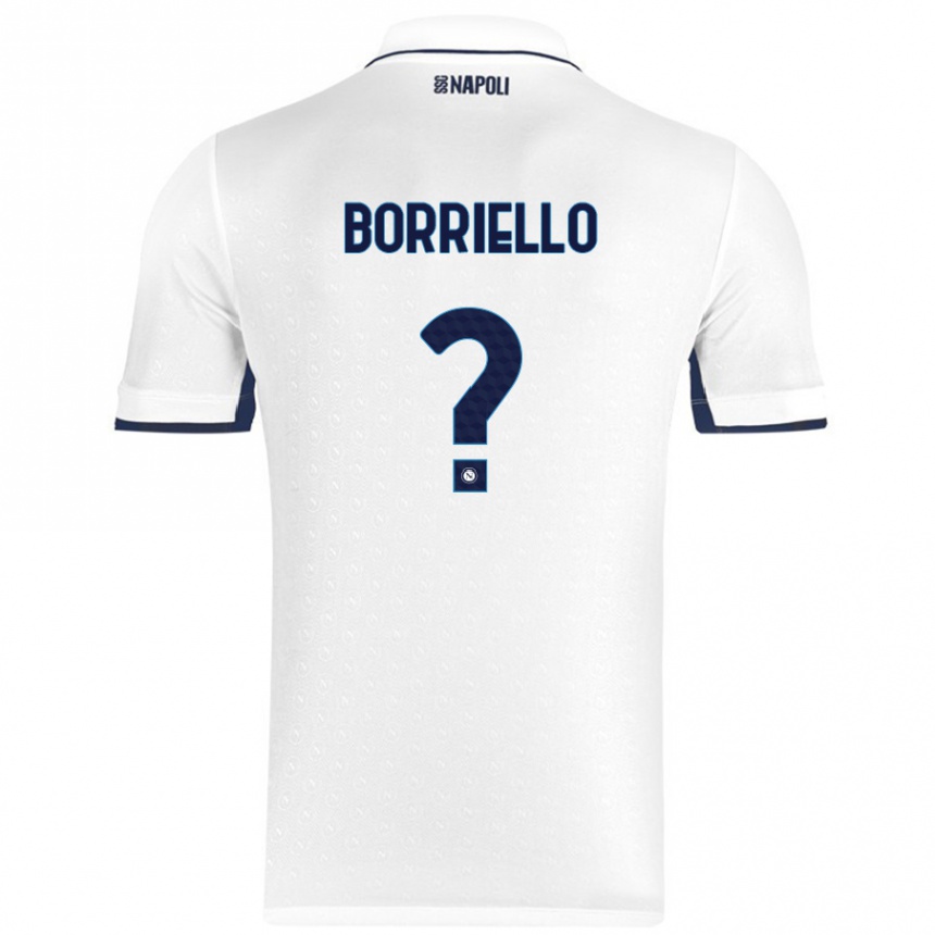 Men Football Salvatore Borriello #0 White Royal Blue Away Jersey 2024/25 T-Shirt Nz