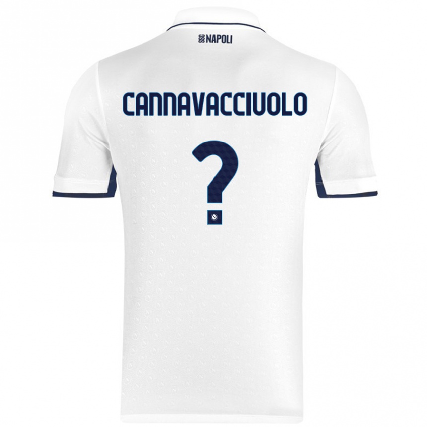 Men Football Luigi Pio Cannavacciuolo #0 White Royal Blue Away Jersey 2024/25 T-Shirt Nz