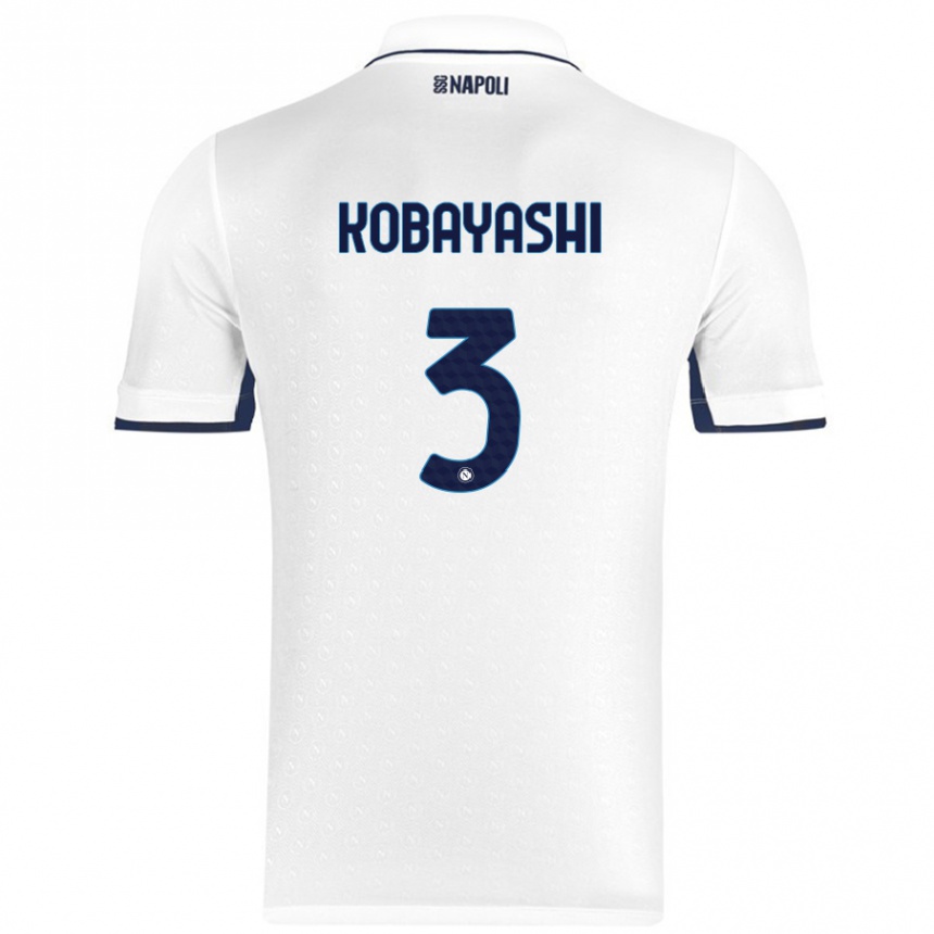 Men Football Miharu Kobayashi #3 White Royal Blue Away Jersey 2024/25 T-Shirt Nz