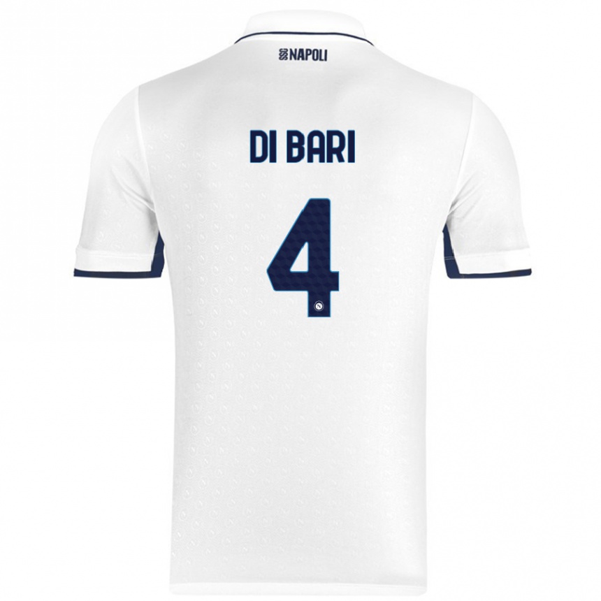 Men Football Martina Di Bari #4 White Royal Blue Away Jersey 2024/25 T-Shirt Nz