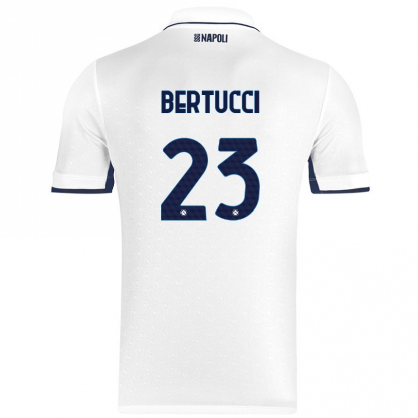 Men Football Sofia Bertucci #23 White Royal Blue Away Jersey 2024/25 T-Shirt Nz