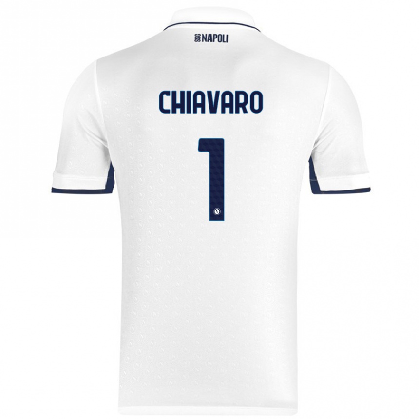 Men Football Kelly Chiavaro #1 White Royal Blue Away Jersey 2024/25 T-Shirt Nz