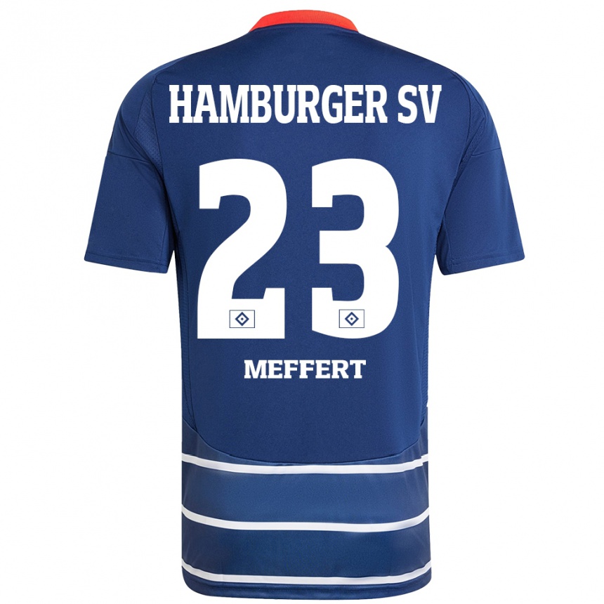 Men Football Jonas Meffert #23 Dark Blue Away Jersey 2024/25 T-Shirt Nz