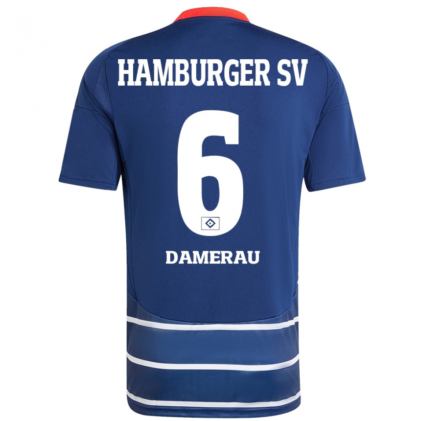 Men Football Alexander Werner Damerau #6 Dark Blue Away Jersey 2024/25 T-Shirt Nz