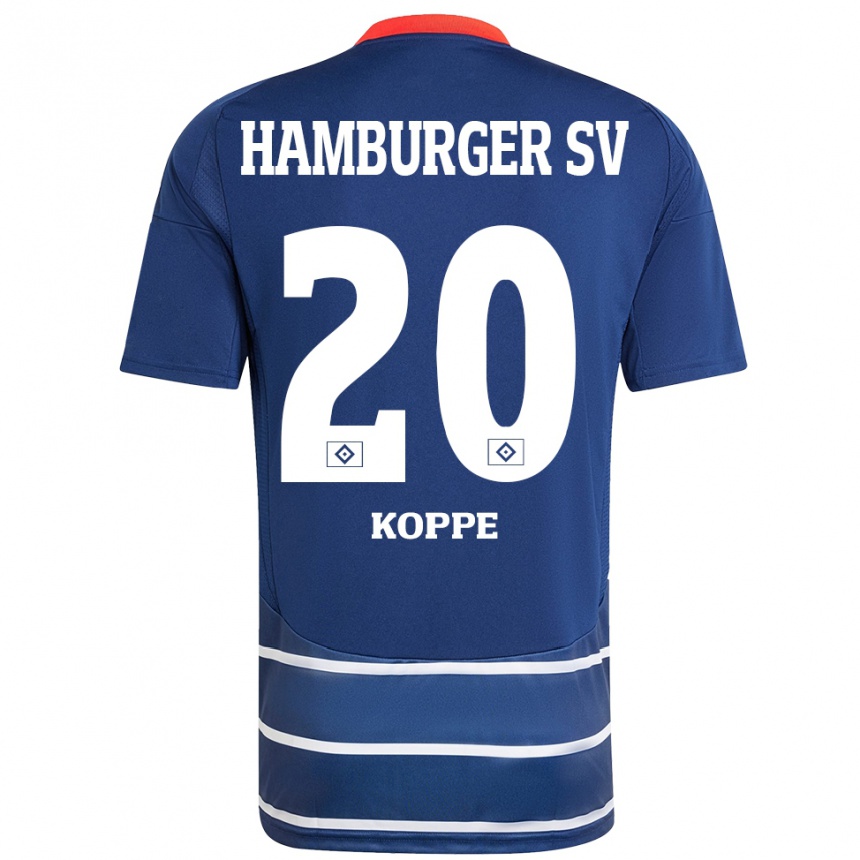 Men Football Katharina Köppe #20 Dark Blue Away Jersey 2024/25 T-Shirt Nz