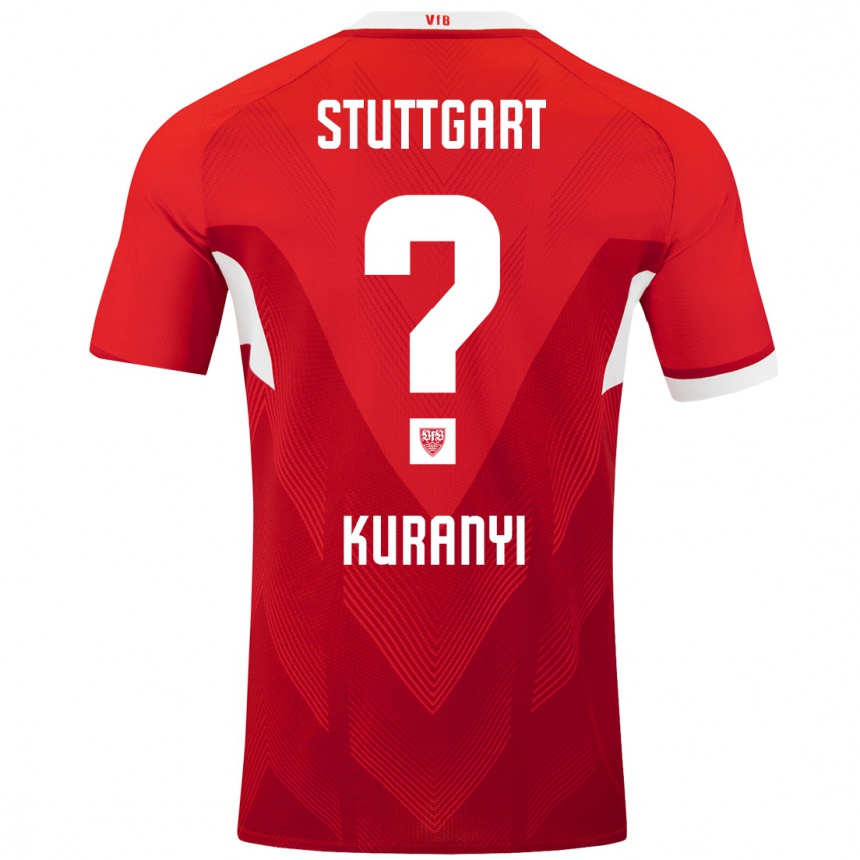 Men Football Karlo Kuranyi #0 Red White Away Jersey 2024/25 T-Shirt Nz