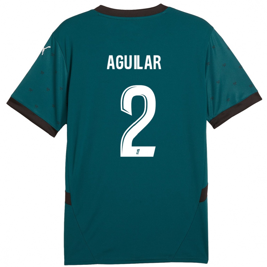 Men Football Ruben Aguilar #2 Dark Green Away Jersey 2024/25 T-Shirt Nz