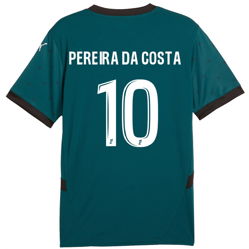 Men Football David Pereira Da Costa #10 Dark Green Away Jersey 2024/25 T-Shirt Nz