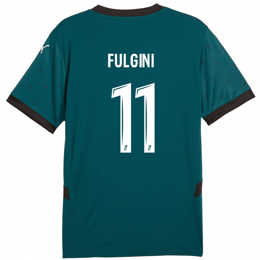 Men Football Angelo Fulgini #11 Dark Green Away Jersey 2024/25 T-Shirt Nz