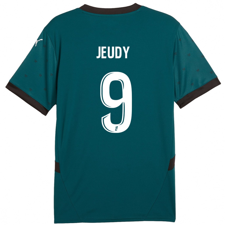 Men Football Sherly Jeudy #9 Dark Green Away Jersey 2024/25 T-Shirt Nz