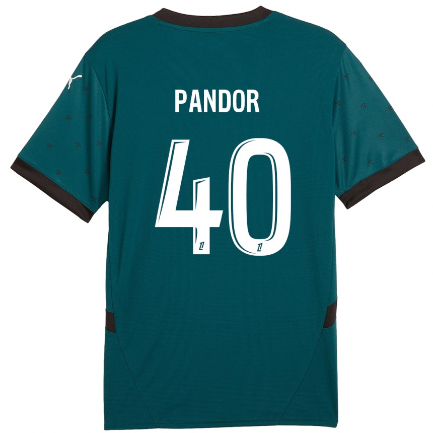 Men Football Yannick Pandor #40 Dark Green Away Jersey 2024/25 T-Shirt Nz