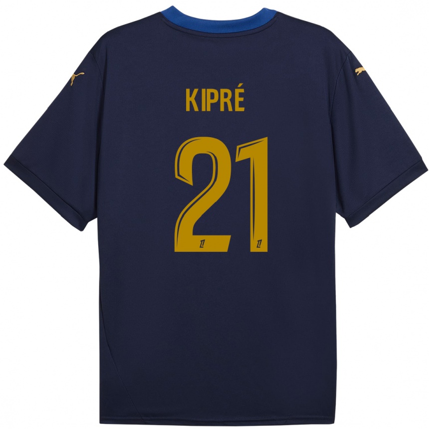 Men Football Cédric Kipré #21 Navy Gold Away Jersey 2024/25 T-Shirt Nz