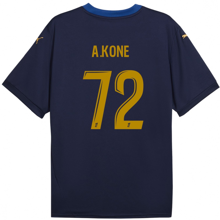 Men Football Amadou Koné #72 Navy Gold Away Jersey 2024/25 T-Shirt Nz