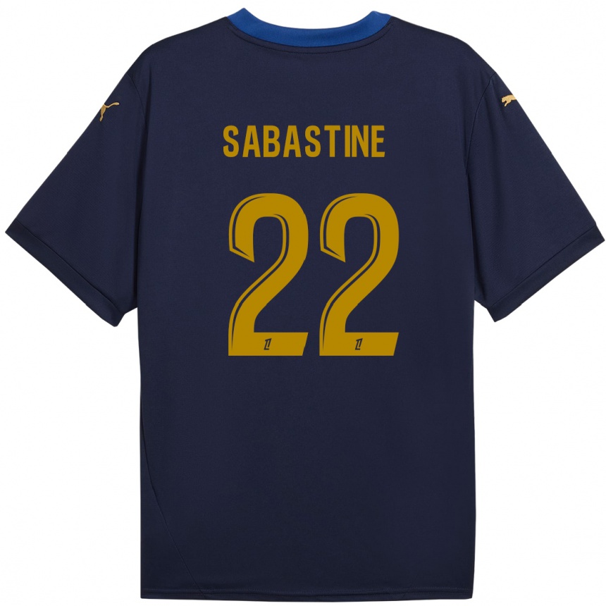 Men Football Flourish Chioma Sabastine #22 Navy Gold Away Jersey 2024/25 T-Shirt Nz