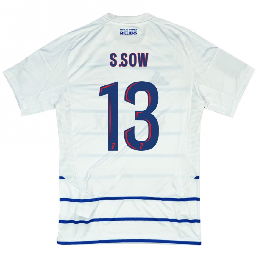 Men Football Saïdou Sow #13 White Blue Away Jersey 2024/25 T-Shirt Nz