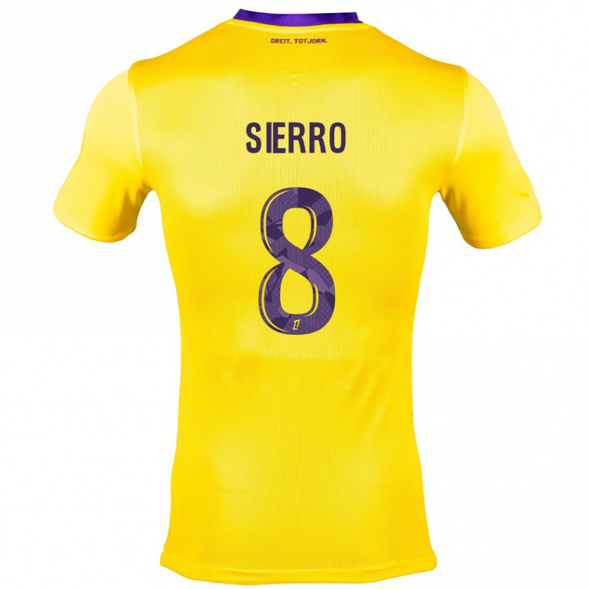 Men Football Vincent Sierro #8 Yellow Purple Away Jersey 2024/25 T-Shirt Nz