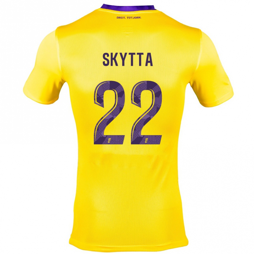 Men Football Naatan Skyttä #22 Yellow Purple Away Jersey 2024/25 T-Shirt Nz