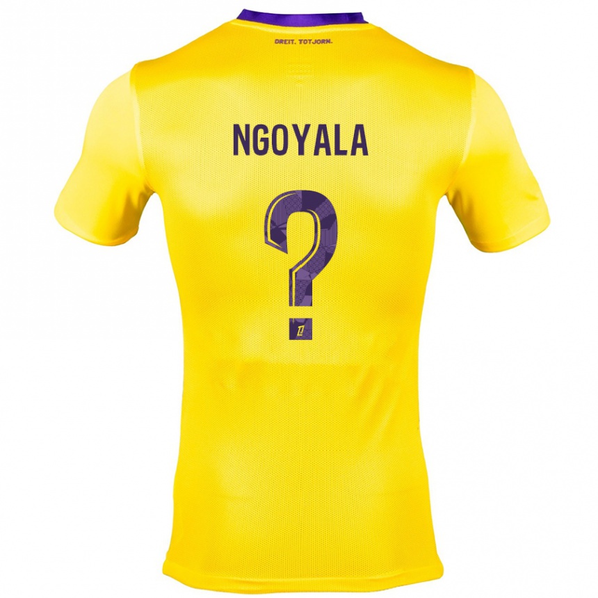 Men Football Frédéric Efuele Ngoyala #0 Yellow Purple Away Jersey 2024/25 T-Shirt Nz