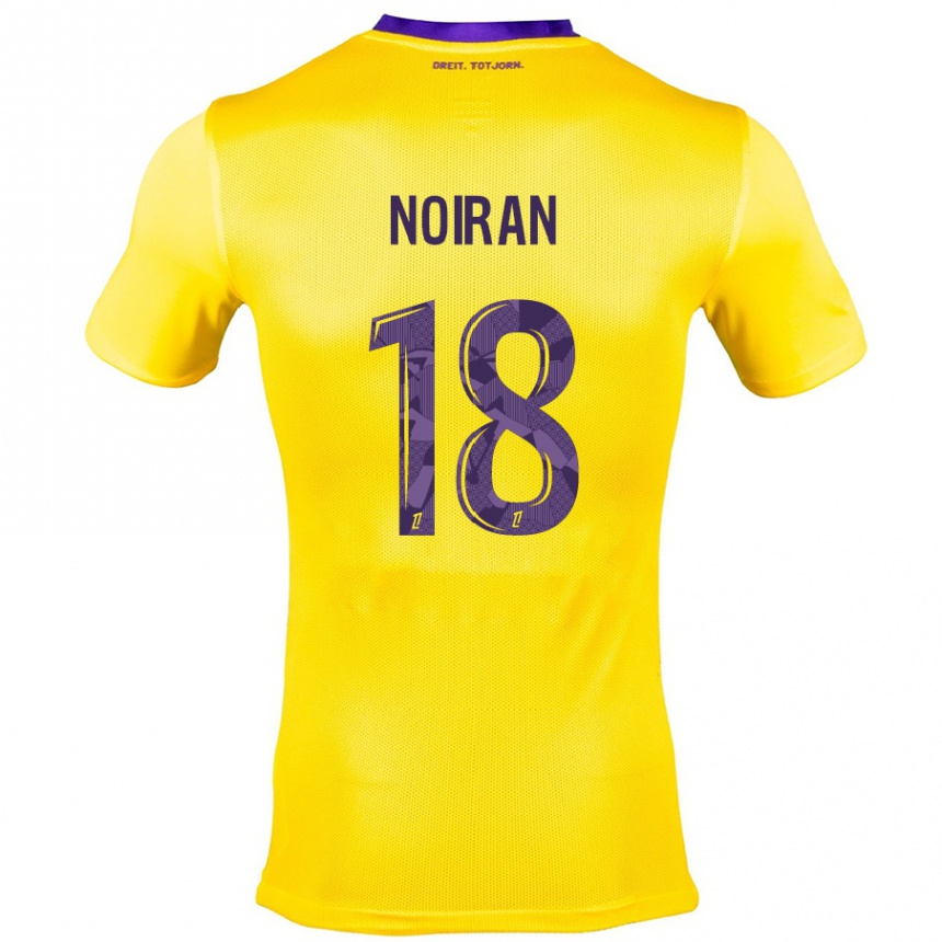 Men Football Clara Noiran #18 Yellow Purple Away Jersey 2024/25 T-Shirt Nz