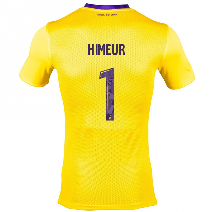 Men Football Thomas Himeur #1 Yellow Purple Away Jersey 2024/25 T-Shirt Nz