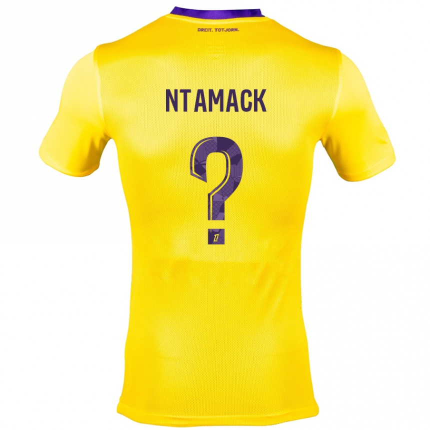 Men Football Alexis Ntamack #0 Yellow Purple Away Jersey 2024/25 T-Shirt Nz