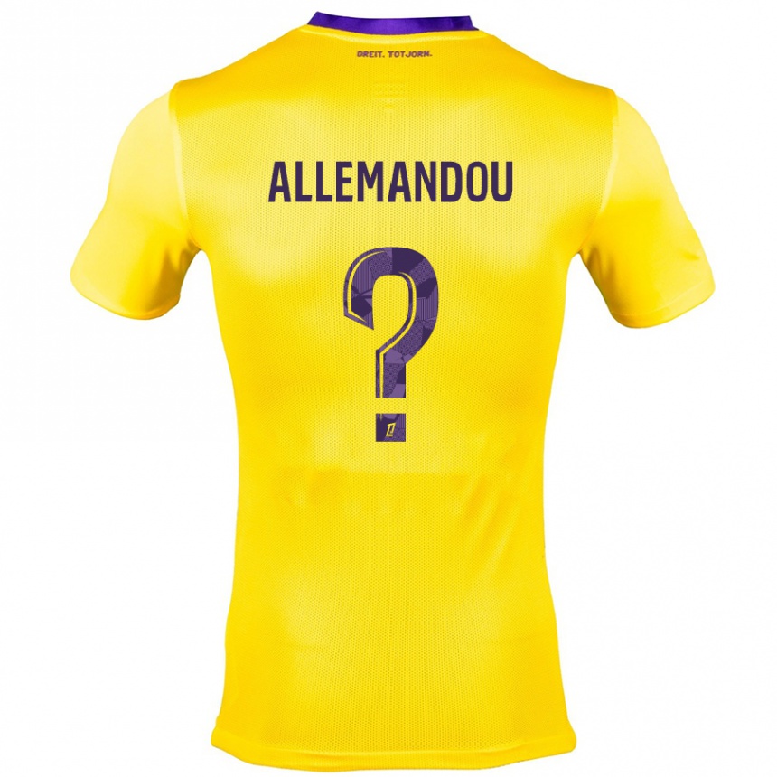 Men Football Teddy Allemandou #0 Yellow Purple Away Jersey 2024/25 T-Shirt Nz