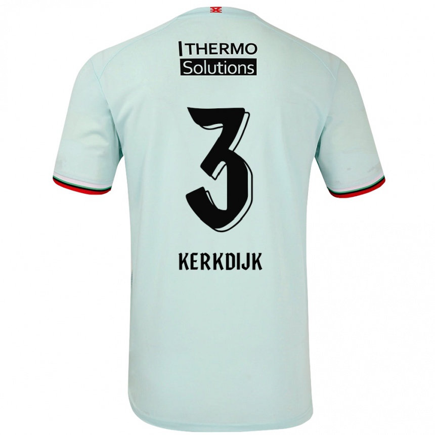 Men Football Danique Kerkdijk #3 Light Green Away Jersey 2024/25 T-Shirt Nz