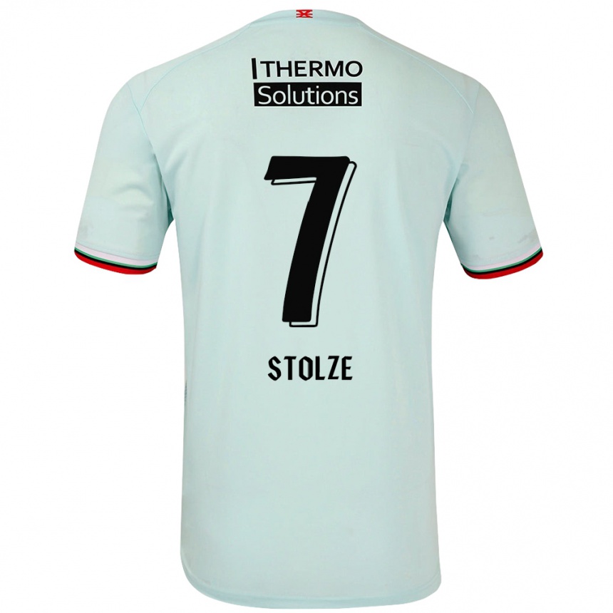 Men Football Anna-Lena Stolze #7 Light Green Away Jersey 2024/25 T-Shirt Nz