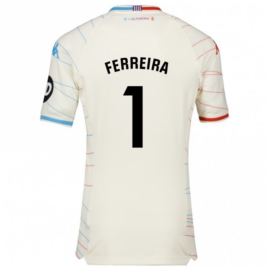 Men Football André Ferreira #1 White Red Blue Away Jersey 2024/25 T-Shirt Nz