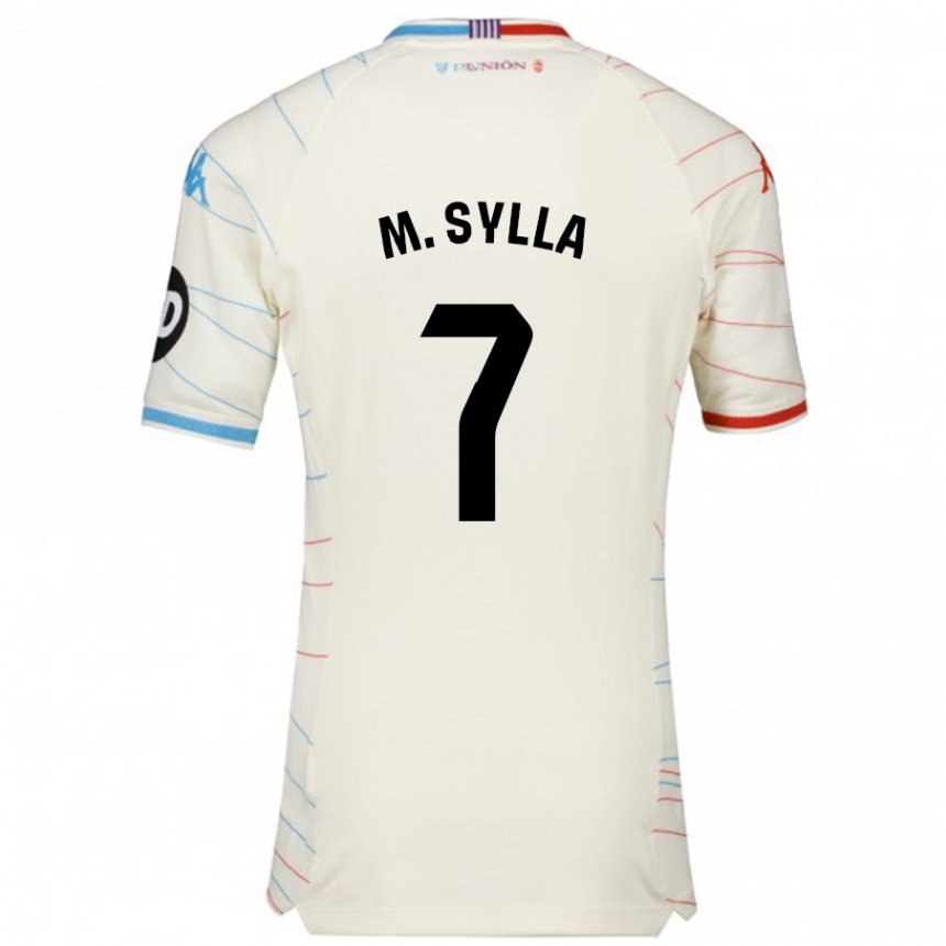 Men Football Mamadou Sylla #7 White Red Blue Away Jersey 2024/25 T-Shirt Nz