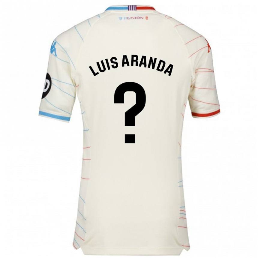 Men Football José Luis Aranda #0 White Red Blue Away Jersey 2024/25 T-Shirt Nz