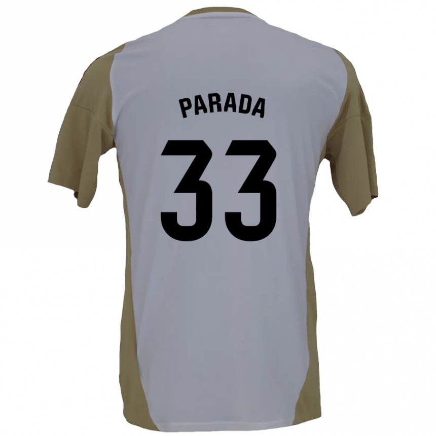 Men Football Victor Parada #33 Brown White Away Jersey 2024/25 T-Shirt Nz