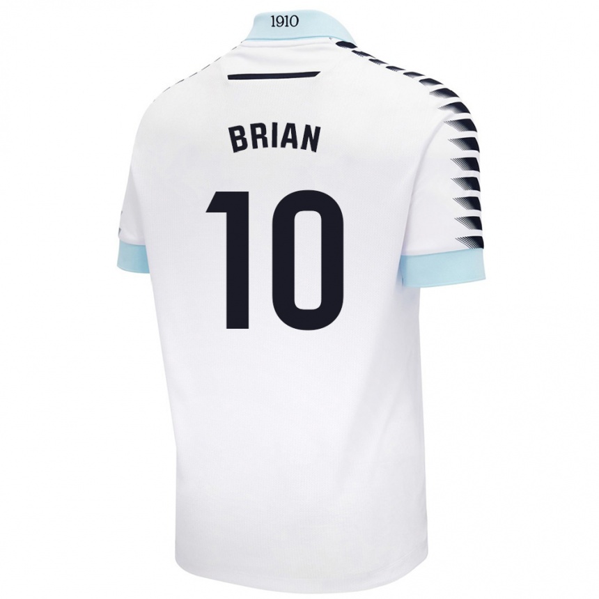 Men Football Brian Ocampo #10 White Blue Away Jersey 2024/25 T-Shirt Nz