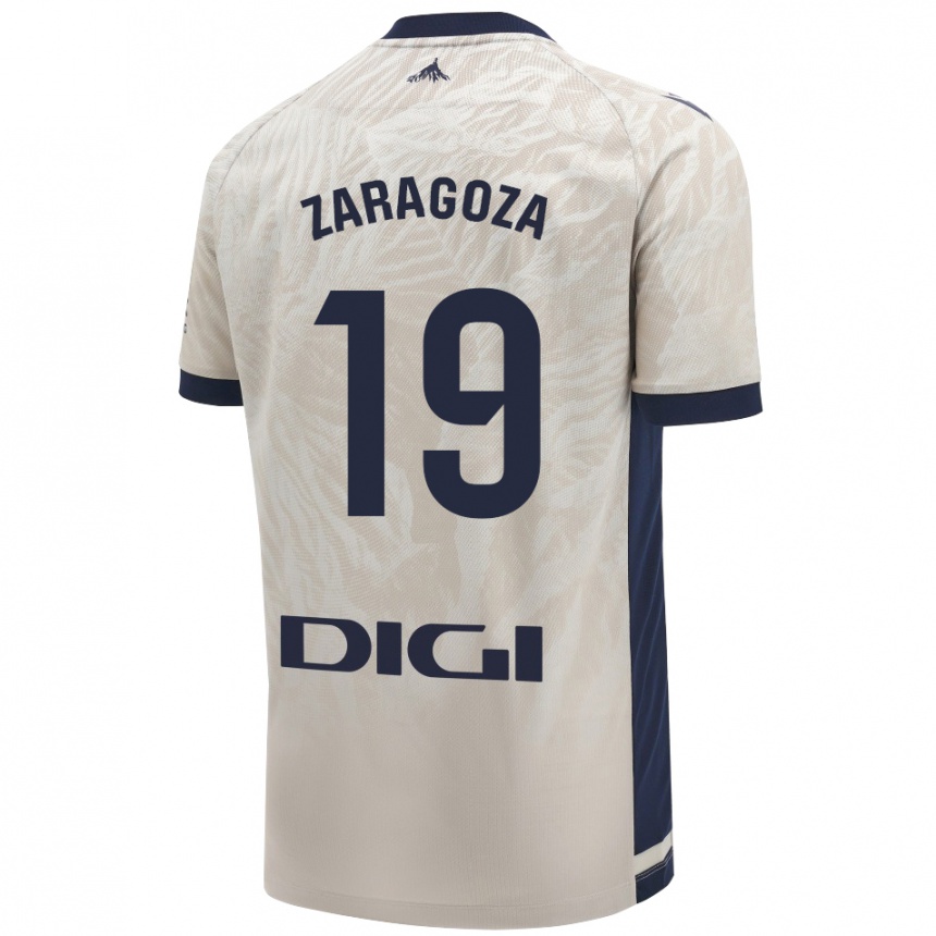 Men Football Bryan Zaragoza #19 Light Gray Away Jersey 2024/25 T-Shirt Nz