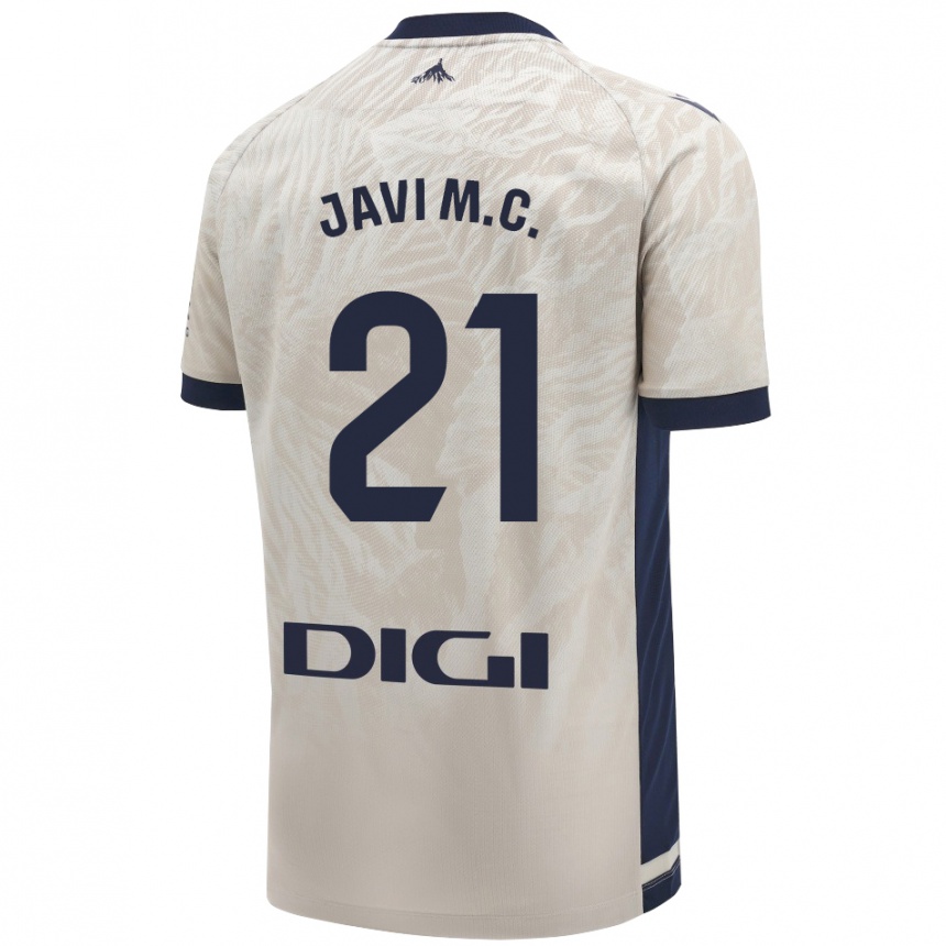 Men Football Javi Martínez #21 Light Gray Away Jersey 2024/25 T-Shirt Nz