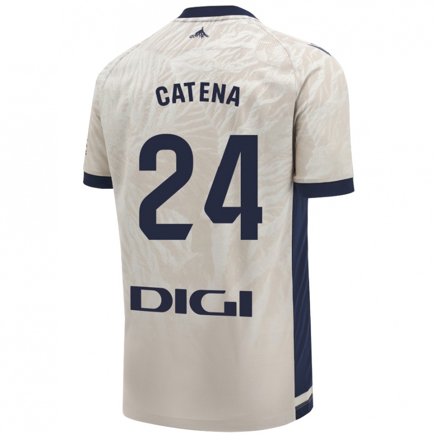 Men Football Alejandro Catena #24 Light Gray Away Jersey 2024/25 T-Shirt Nz