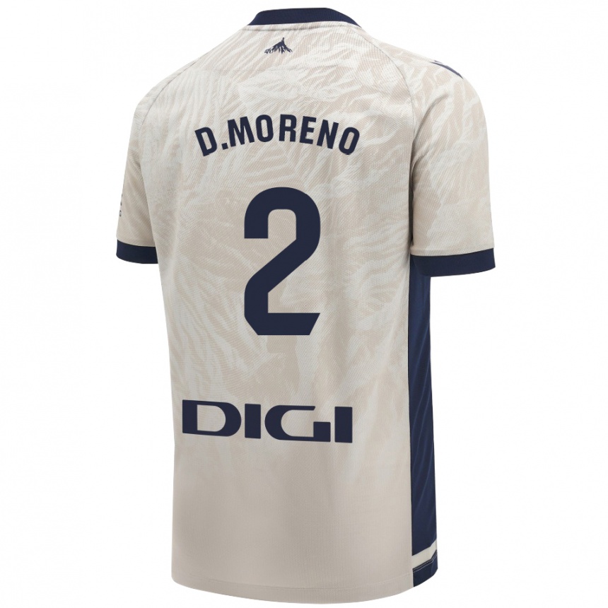 Men Football Diego Moreno #2 Light Gray Away Jersey 2024/25 T-Shirt Nz