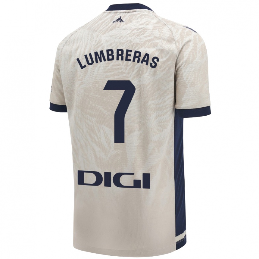 Men Football Carlos Lumbreras #7 Light Gray Away Jersey 2024/25 T-Shirt Nz