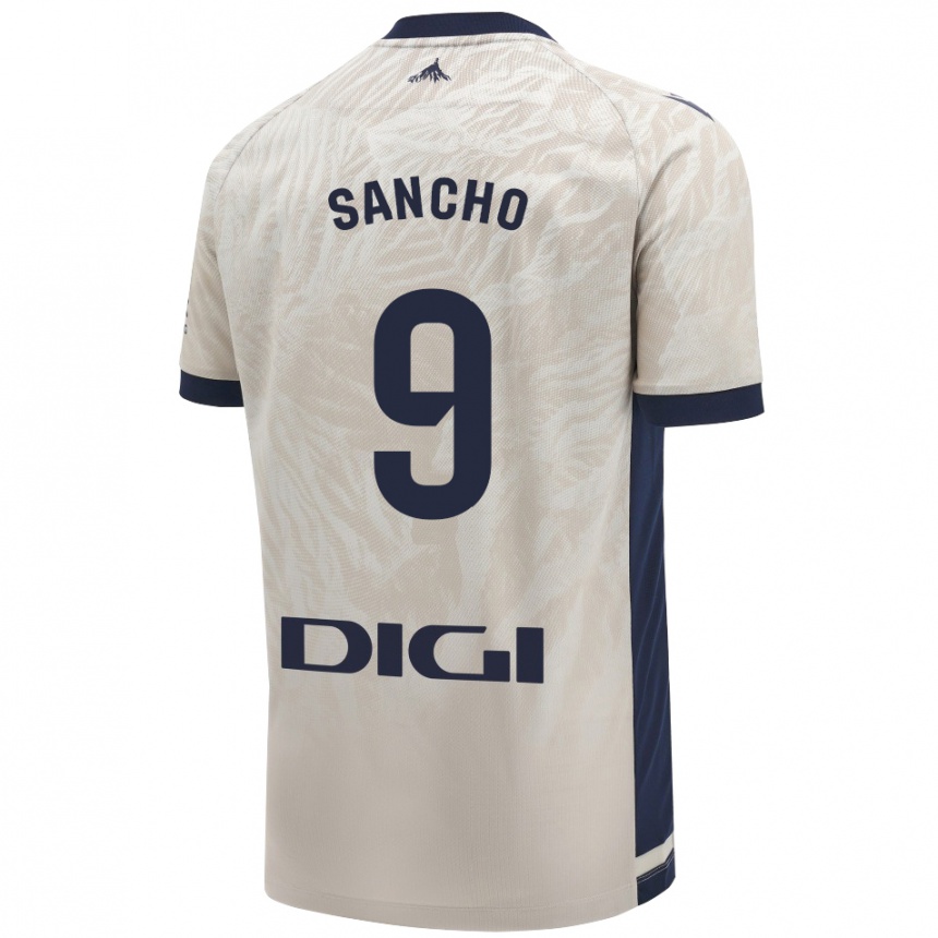 Men Football Dani Sancho #9 Light Gray Away Jersey 2024/25 T-Shirt Nz