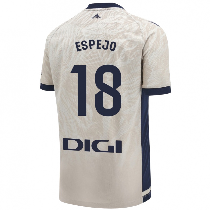 Men Football Diego Espejo #18 Light Gray Away Jersey 2024/25 T-Shirt Nz