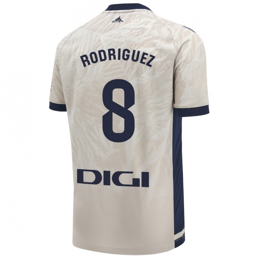 Men Football Vanessa Rodríguez Iribarren #8 Light Gray Away Jersey 2024/25 T-Shirt Nz